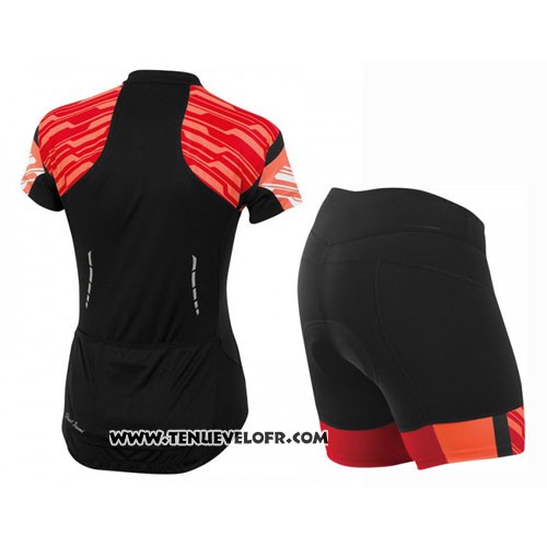 2016 Maillot Ciclismo Femme Pearl Izumi Rouge et Noir Manches Courtes et Cuissard